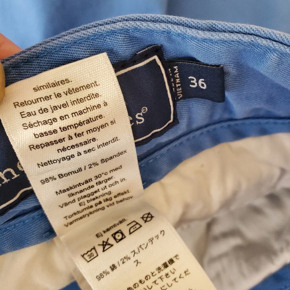 Vineyard Vines Breaker Shorts Bright Blue flat front casual shorts 9" Inseam - Picture 7 of 11